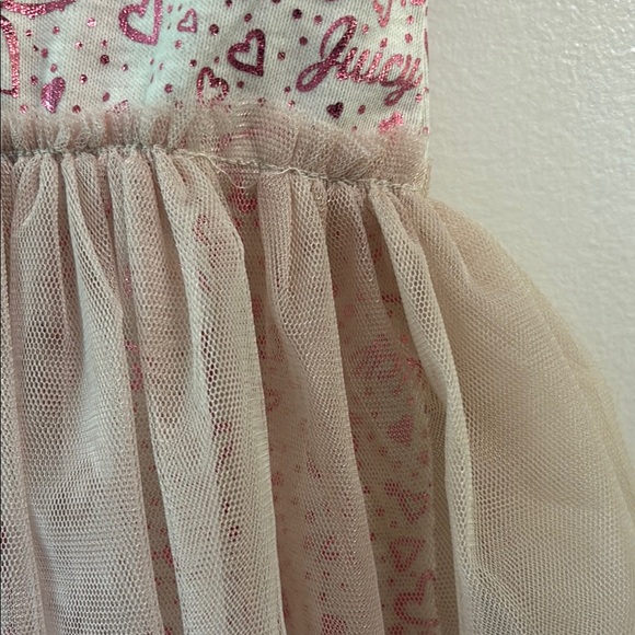 Juicy Couture Pink Heart Baby Dress with Tulle Skirt - Picture 4 of 7